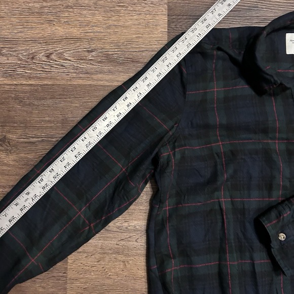 Abercrombie & Fitch A&F Women's Soft Flannel Shirt Xl Green Blue Red Plaid - Picture 6 of 9